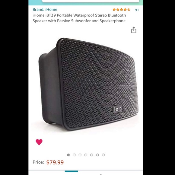 iHome waterproof rechargeable bluetooth stereo speaker - Picture 5 of 5